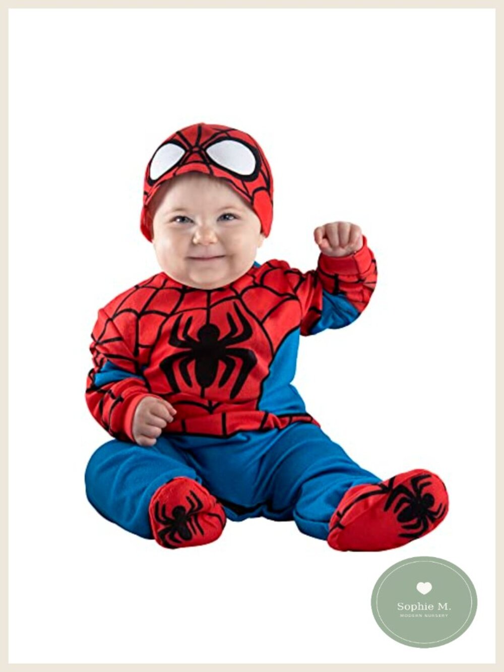 Spider-Man Infant Halloween Costume - Minky Fabric Jumpsuit with Non-Slip